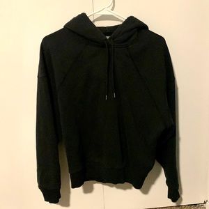 Everlane Black Shrunken Hoodie